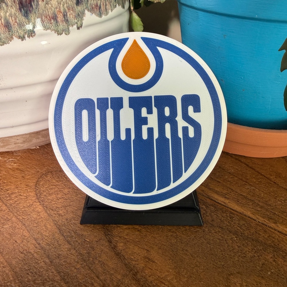 Edmonton Oilers NHL Coaster Set – 4-Pack with Holder